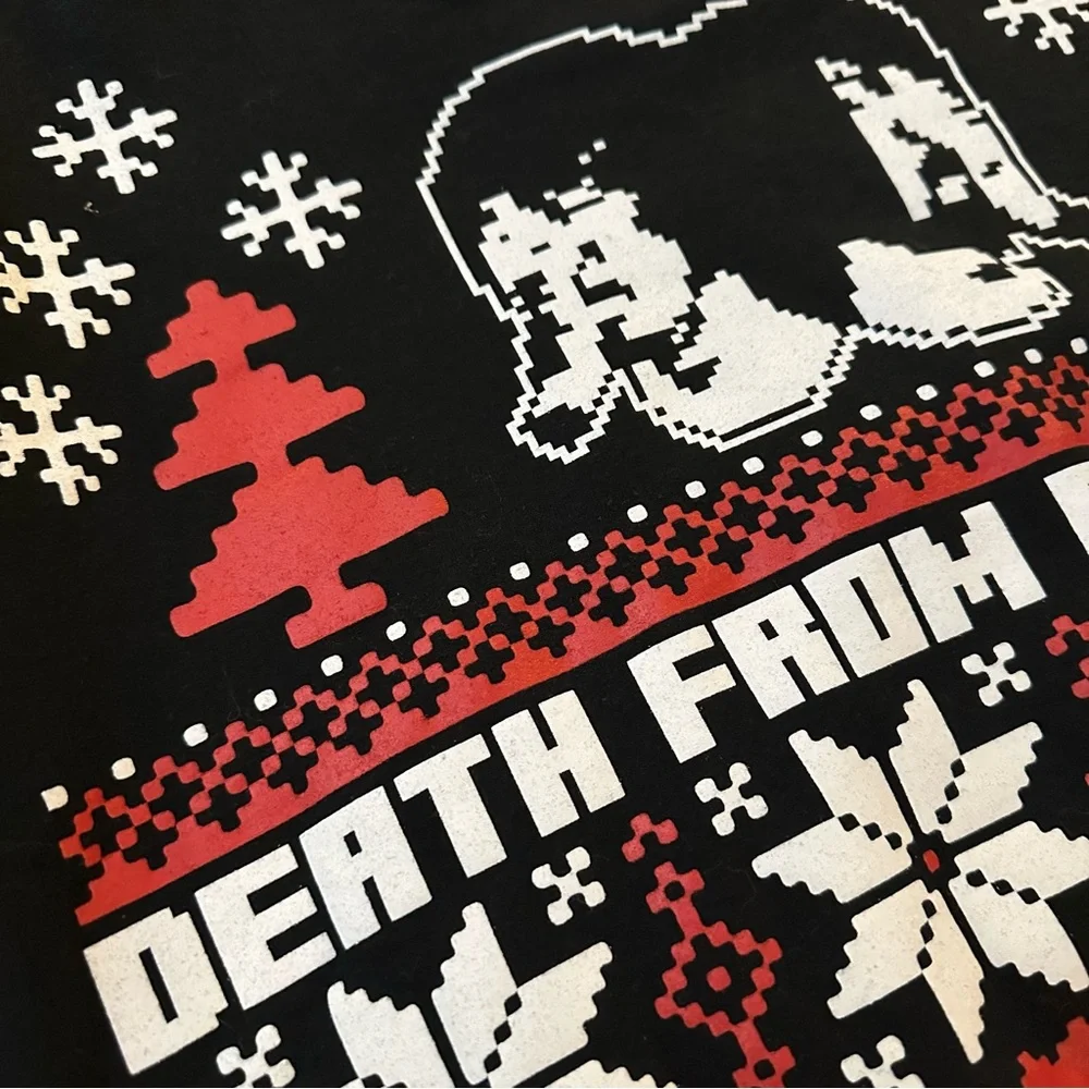 Death From Above 1979 Ugly Holiday Sweater Print ❄️🌲🍁 - Picture 3 of 7